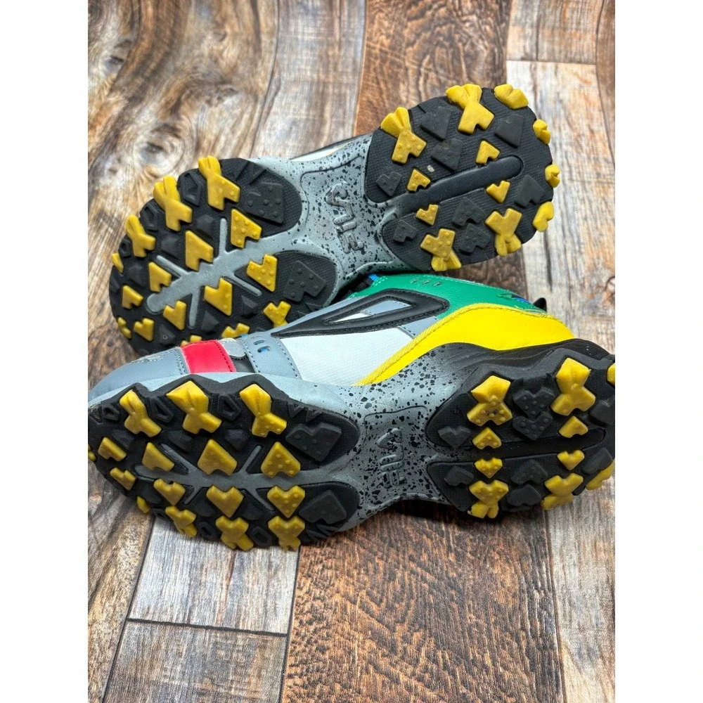 Fila Oakmont TR Youth Size 4 Grey Green Blue Red Yellow 3JM01579-051